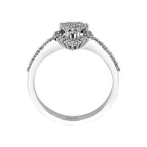 Diamond Heart Shape Entourage Ring