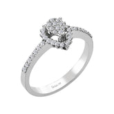 Bague d'entourage en forme de goutte de diamant