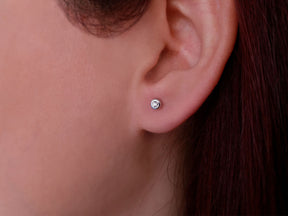 Boucles d'oreilles diamant solitaire 0,09 carat