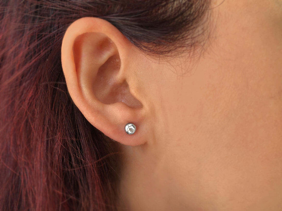 0.22 Carat Diamond Solitaire Stud Earrings
