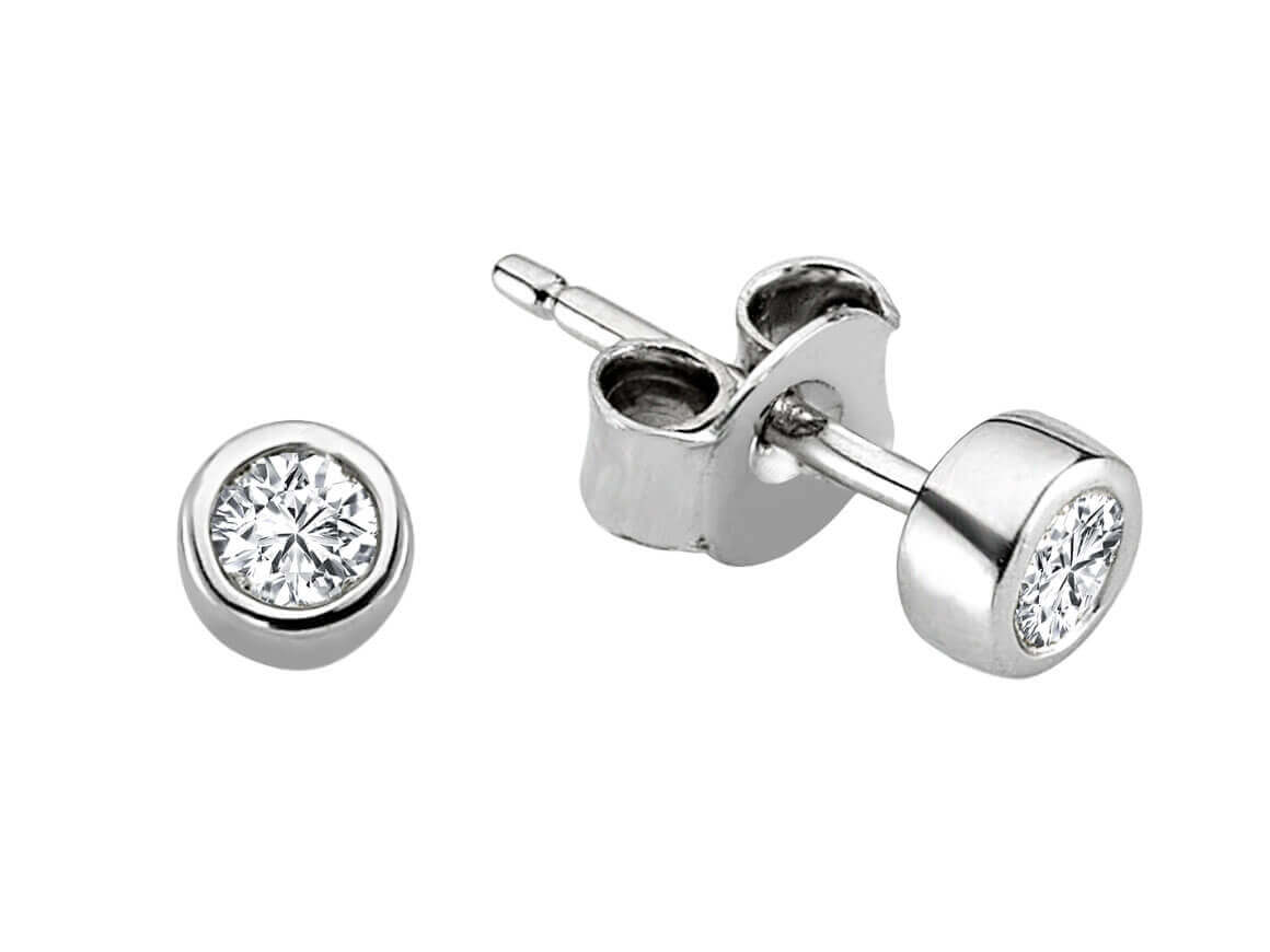 0.22 Carat Diamond Solitaire Stud Earrings