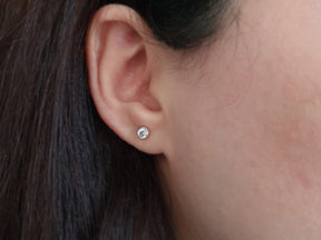 0.37 Carat Diamond Solitaire Stud Earrings