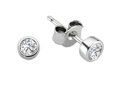 0.37 Carat Diamond Solitaire Stud Earrings
