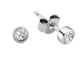 0.37 Carat Diamond Solitaire Stud Earrings