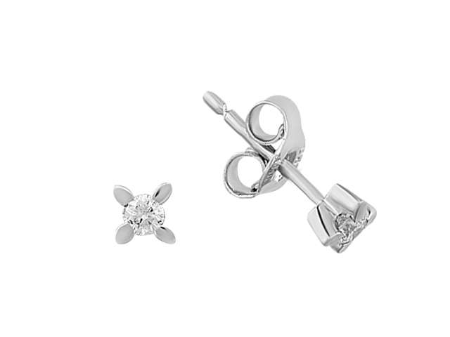 0.12 carat solitaire diamond earrings