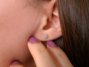 0.28 Carat Diamond Solitaire Stud Earrings