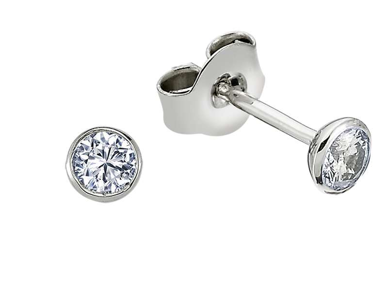 0.28 Carat Diamond Solitaire Stud Earrings
