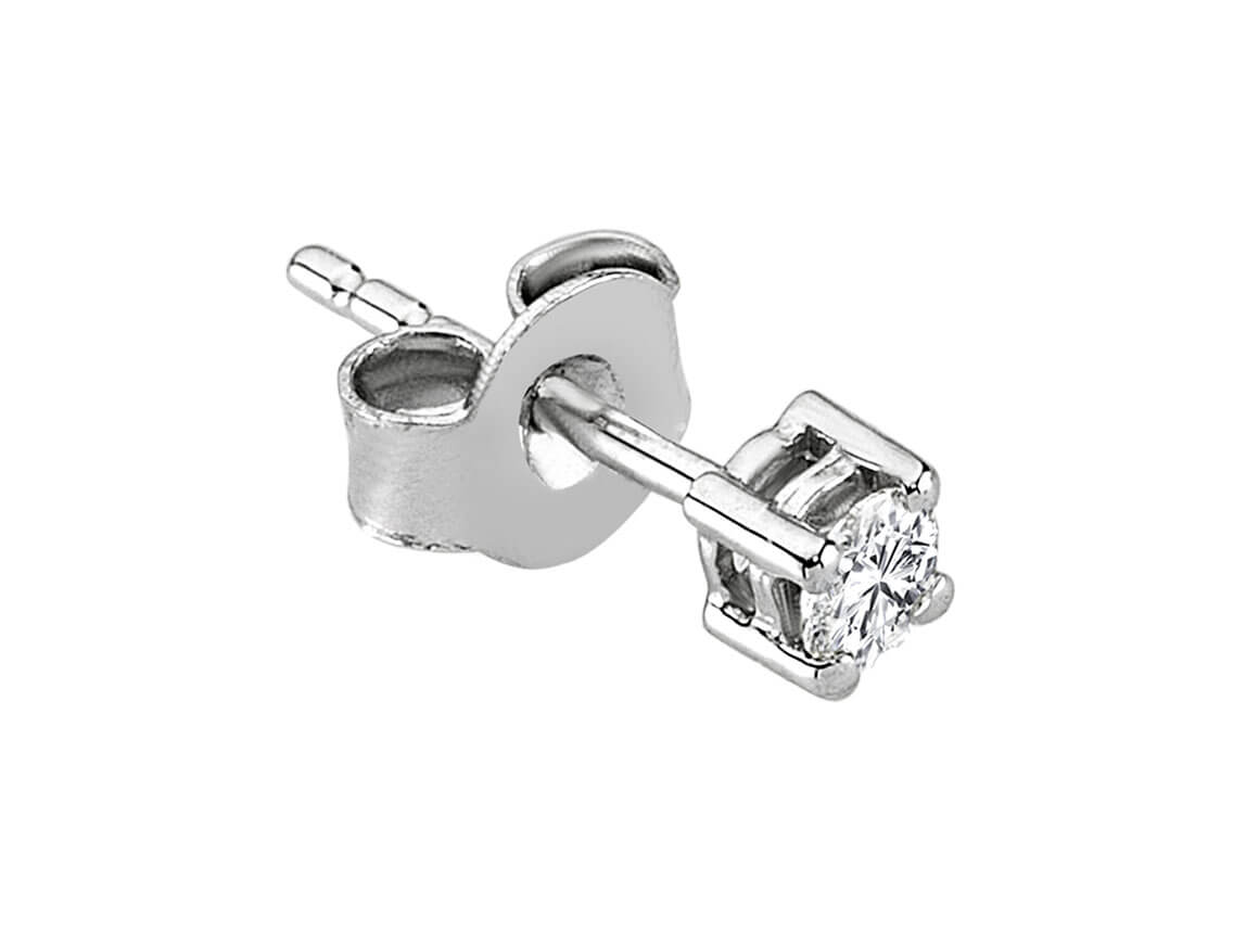 0.11 Carat Solitaire Diamond Men's Stud Earrings
