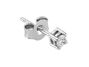0.11 Carat Solitaire Diamond Men's Stud Earrings