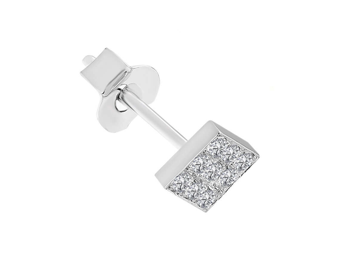 Diamond Square Men's Stud Earrings