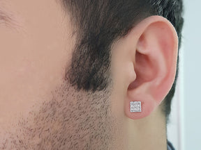 Diamond Square Men's Stud Earrings
