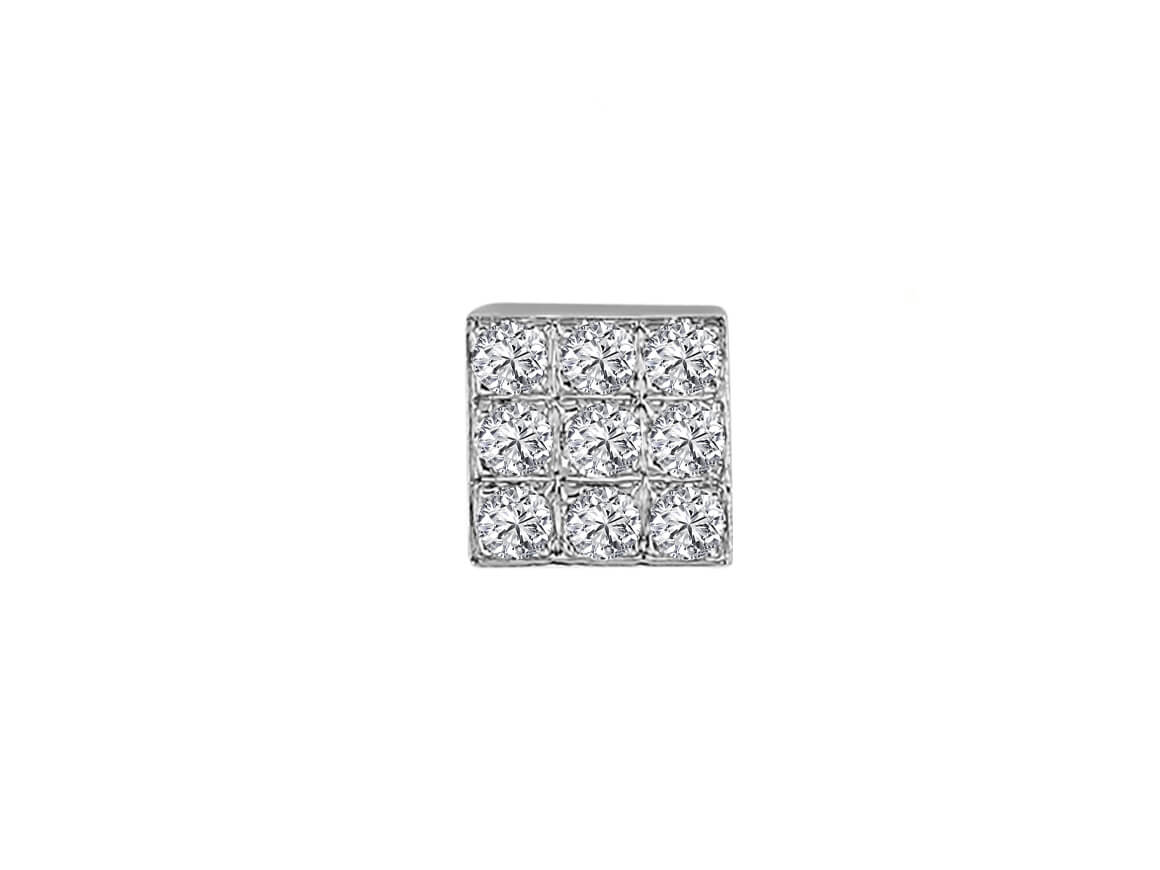 Diamond Square Men's Stud Earrings
