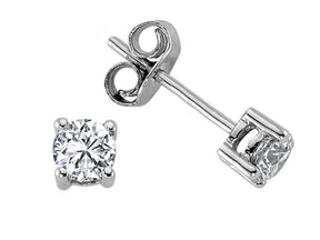 0.62 Carat Diamond Solitaire Stud Earrings