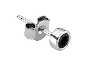 0.15 Carat Black Diamond Solitaire Men's Stud Earrings