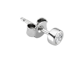 0.11 Carat Solitaire Diamond Men's Earrings