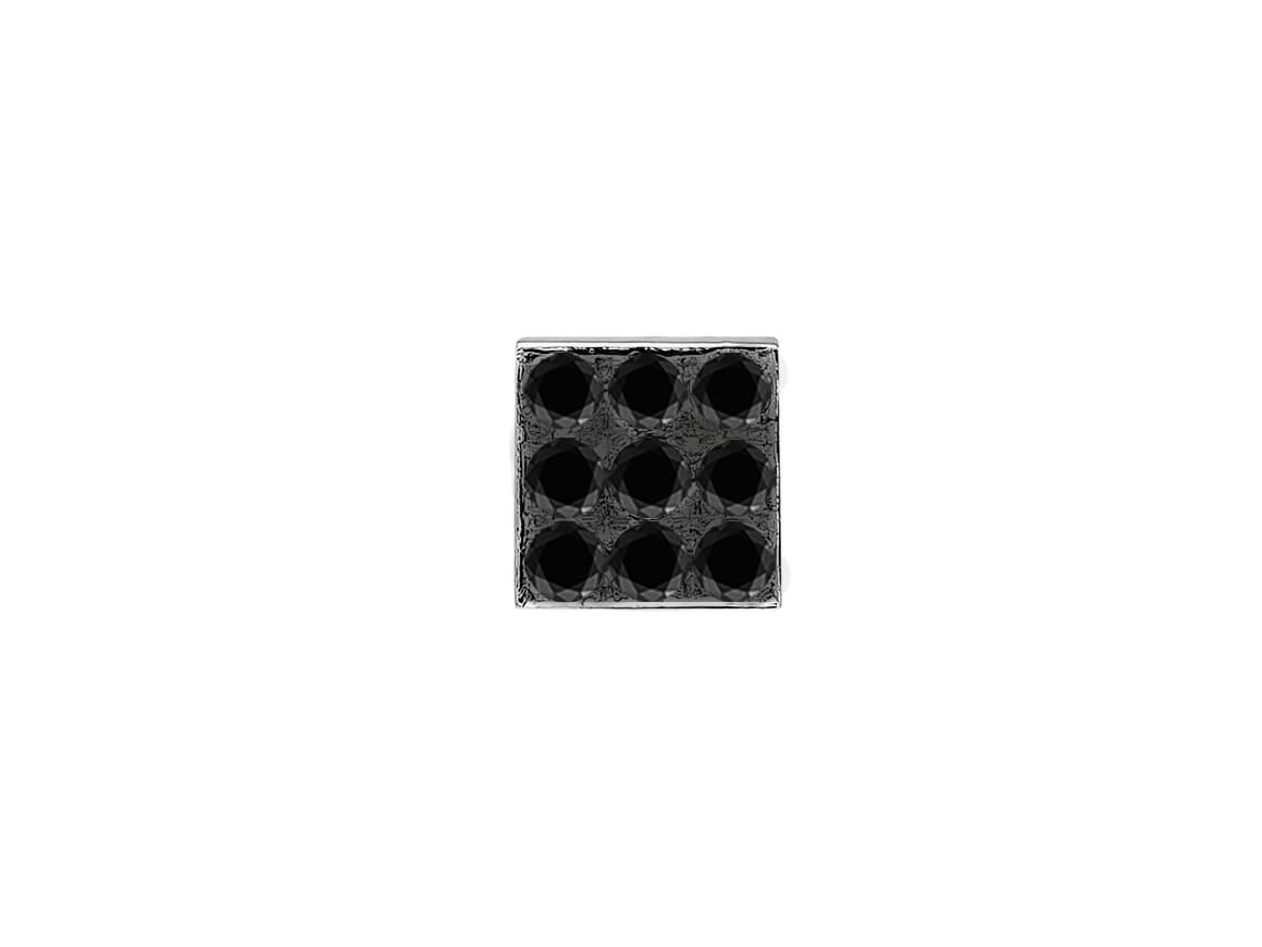 Black Diamond Square Men's Stud Earrings
