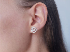 Diamond Lava Stud Earrings
