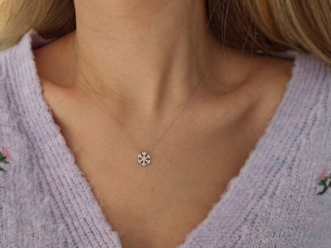 Diamond Snowflake Necklace