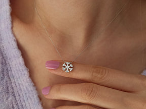 Diamond Snowflake Necklace