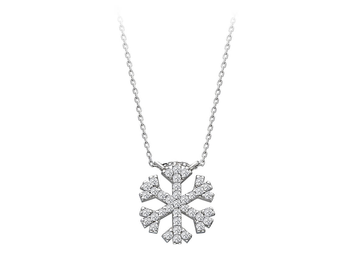 Diamond Snowflake Necklace