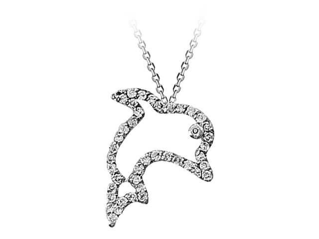 Collier dauphin diamant