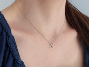 Collier papillon diamant