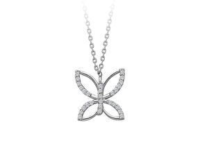 Collier papillon diamant