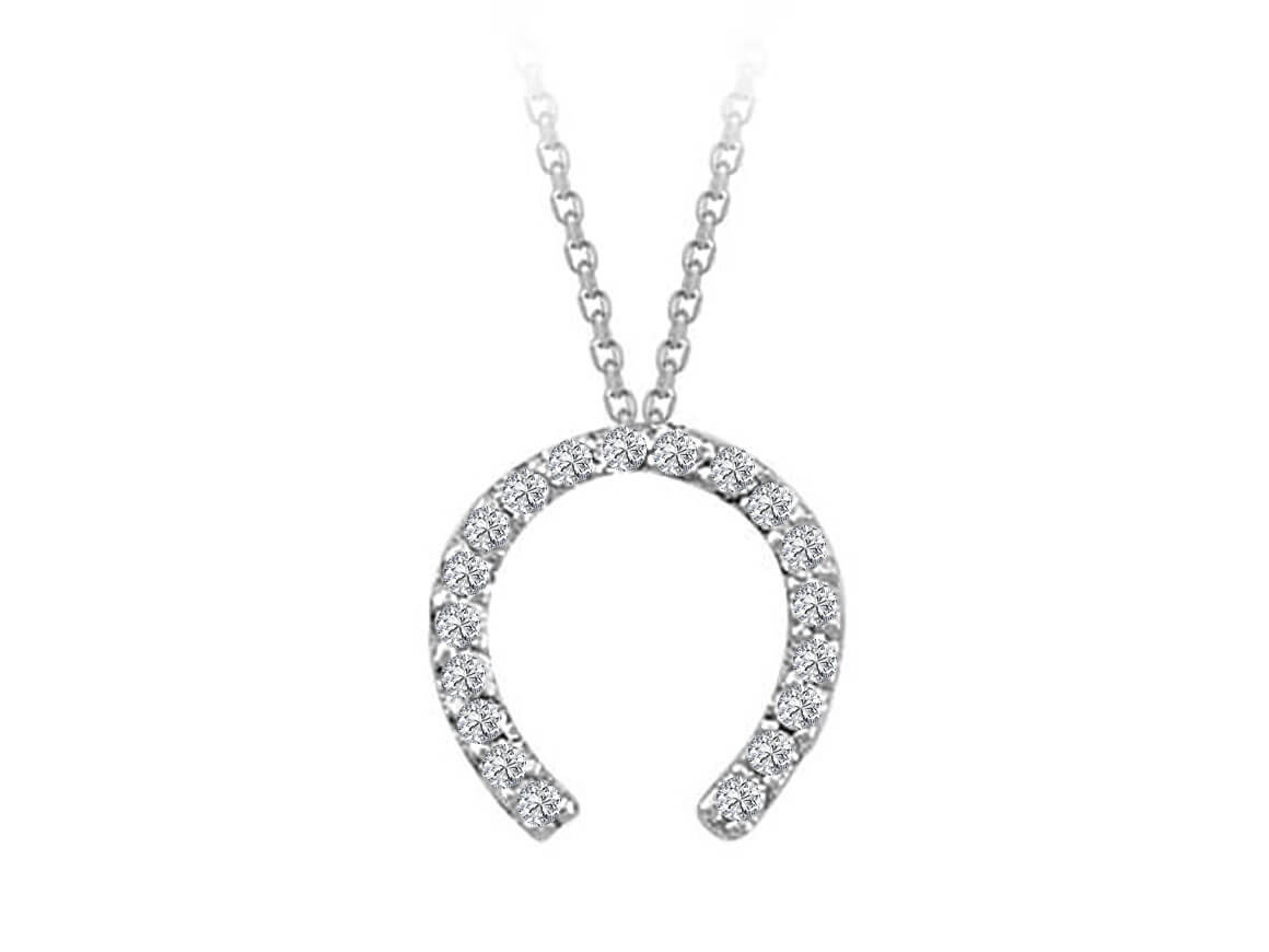 Diamond horseshoe necklace