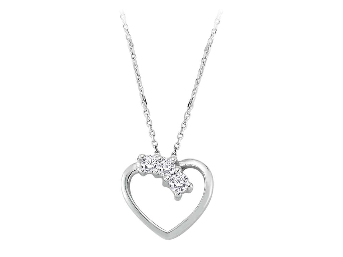 Collier coeur diamant