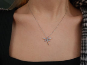Diamond Dragonfly Necklace