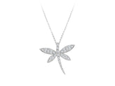 Diamond Dragonfly Necklace