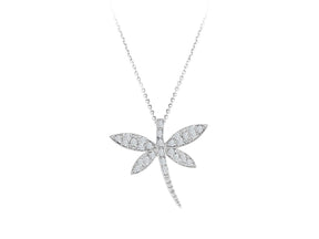Diamond Dragonfly Necklace