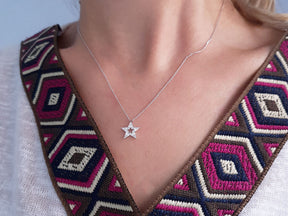 Collier étoile diamant