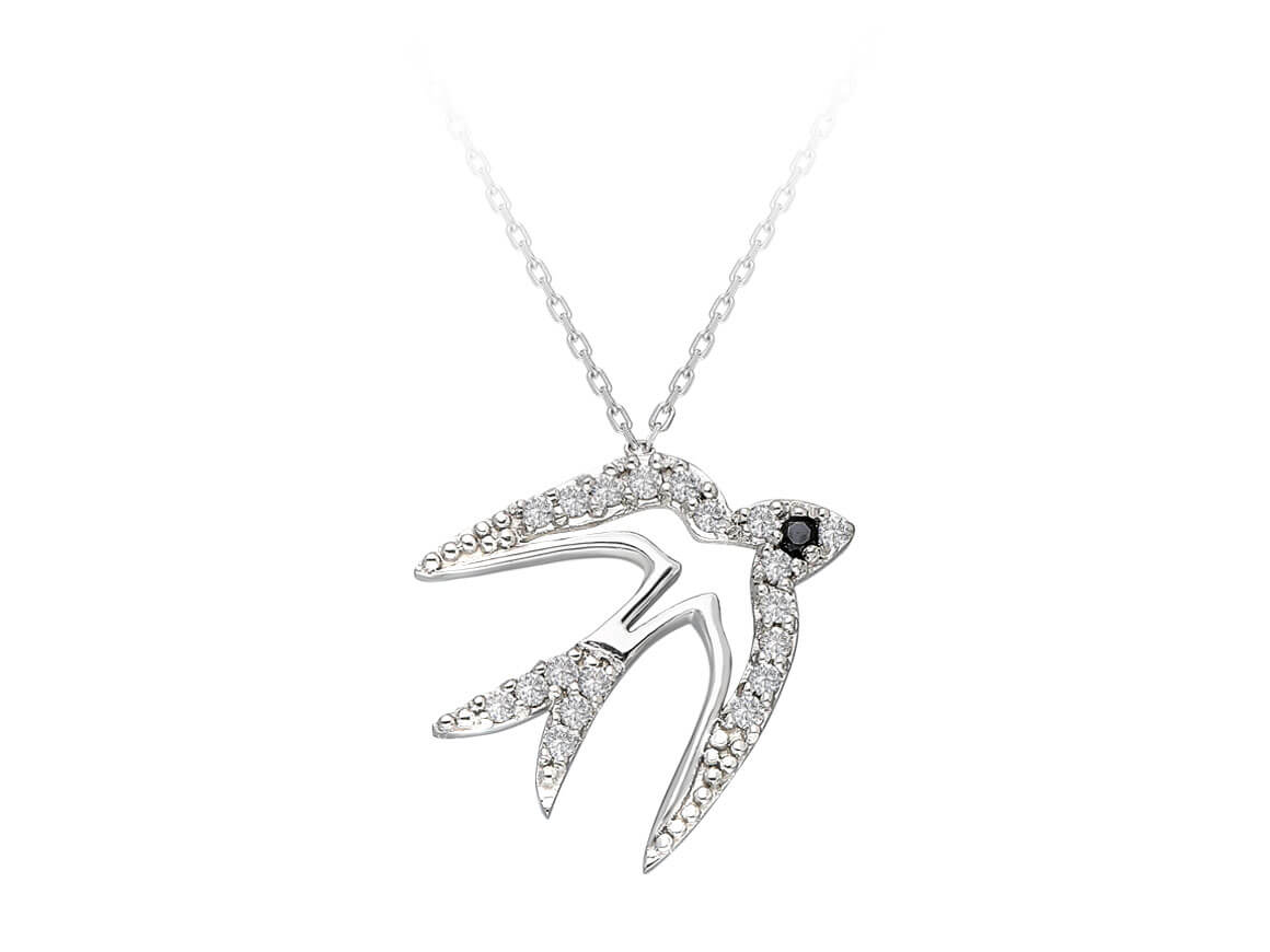 Diamond Swallow Necklace