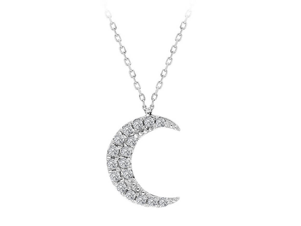 Diamond Moon Necklace