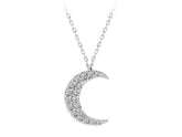 Collier lune diamant