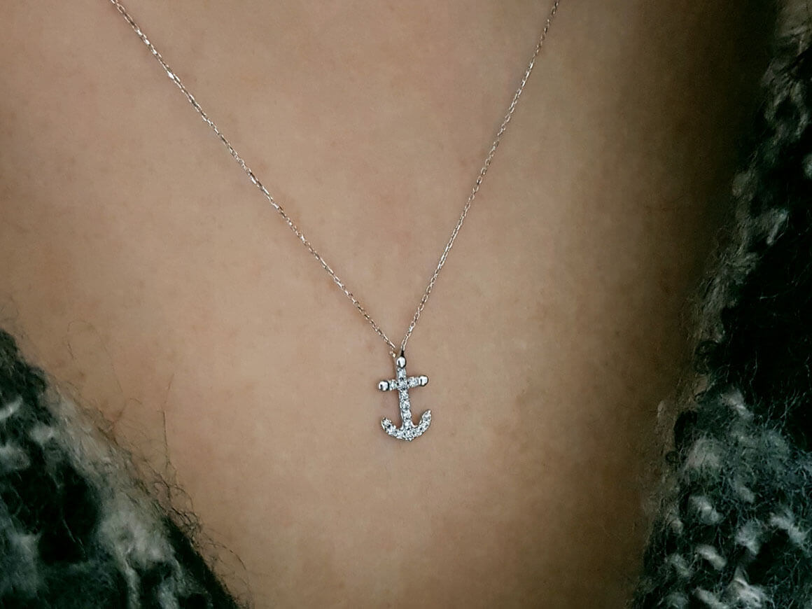 Diamond Ancher Necklace