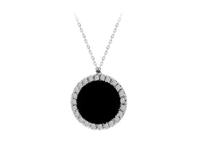 Collier Diamant et Onyx