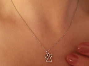 Collier ange diamant