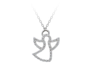 Collier ange diamant