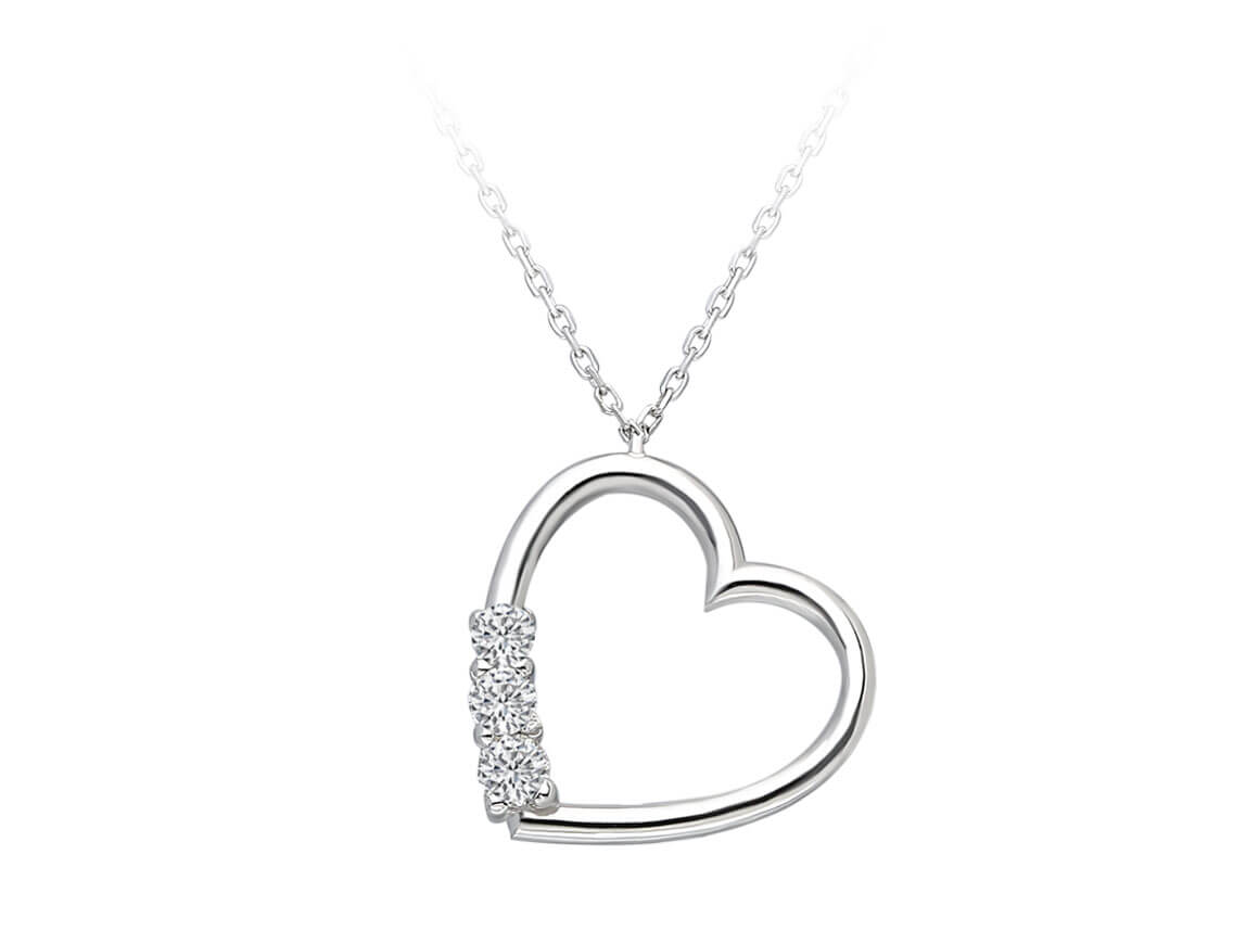 Collier coeur diamant