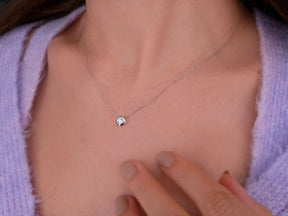 Collier solitaire diamant 0,28 carat