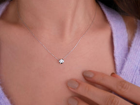 Collier solitaire diamant 0,28 carat