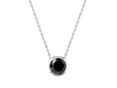 0.28 Carat Black Diamond Solitaire Necklace