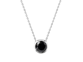 0.28 Carat Black Diamond Solitaire Necklace