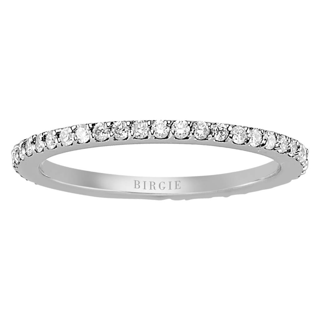 Bague de mariage d'éternité fine en diamant de 0,34 carat