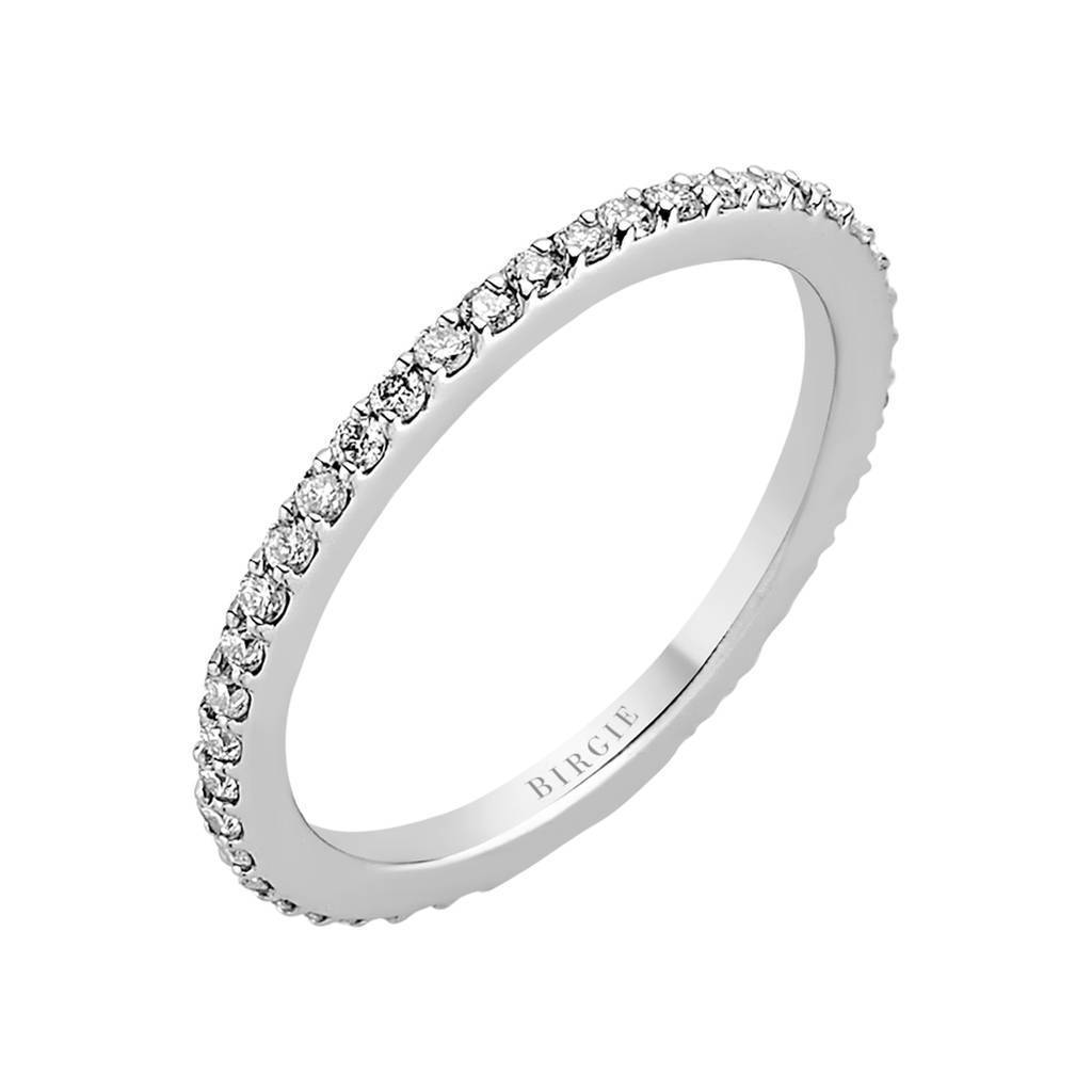 Bague de mariage d'éternité fine en diamant de 0,34 carat