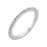 Bague de mariage d'éternité fine en diamant de 0,34 carat