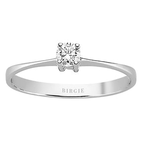 Bague solitaire diamant 0,18 carat