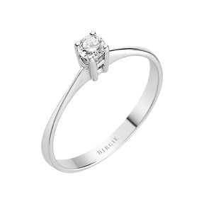 Bague solitaire diamant 0,18 carat
